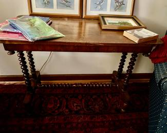 console table with turned legs