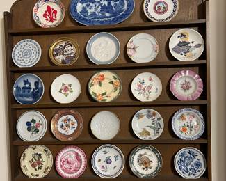 butter pats and Franklin miniature plates