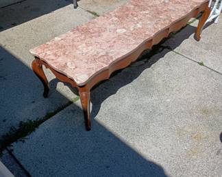 Marble top coffee table