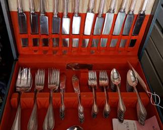 Silver plate set , service for 12 people