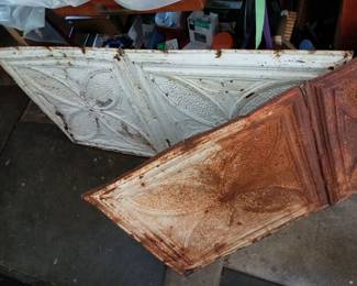 Vintage embossed ceiling tile
Each panel is 2' x 2'