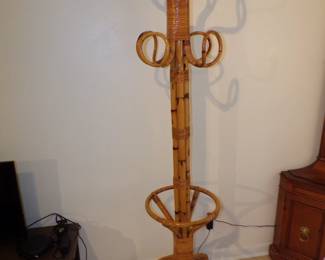 Mid-Century Bamboo Hat Rack
