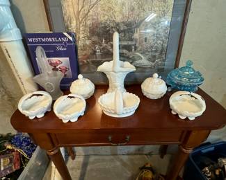 Extensive collection of Westmoreland milk glass collection