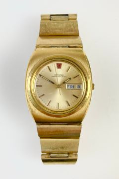 Vintage Omega Mega Quartz Gold Tone Wristwatch
