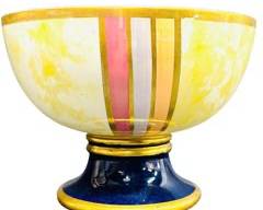 ART DECO VILLEROY & BOCH VINTAGE MCM PEDESTAL BOWL
