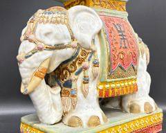 Vintage Glazed pottery figural ELEPHANT PLANT STAND
