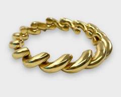 Fine Italian 14K 585 Yellow Gold San Marco Bracelet 7.25
