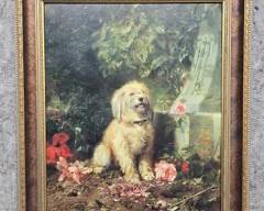 Lamnert Fancy Print on Canvas Framed Dog in ?
