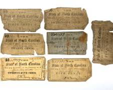 1861 ANTIQUE ORIGINAL State of North Carolina Fractional Currency Notes

