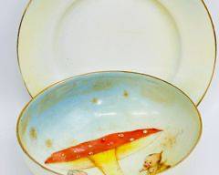 RARE VINTAGE ROYAL RUDOLSTADT ROSE O'NEILL KEWPIE Doll CUP & SAUCER PRUSSIA GERMANY
