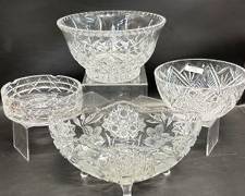 2 FINE WATERFORD CUT IRISH CRYSTAL BOWL & WATERFORD ASHTRAY nd two cut Crystal bowls
