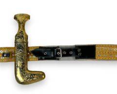 VINTAGE SAUDI BABY KID JAMBIYA DAGGER WITH BELT
