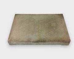 Mexican Sterling Silver Wood Lined Box 1144 Grams
