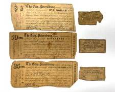 1861 & 1862 ANTIQUE ORIGINAL City of Petersburg, Virginia $1 & Fractional Currency Notes
