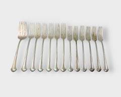 Fine Towle Sterling Silver Chippendale Forks 689 Grams
