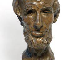 Vintage Musuem of Modern Art Abraham Lincoln MMA/N-YHS Head Bust Resin Sculpture

