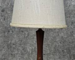 Mid Century Modern MCM Ceramic and Wood Table Lamp
