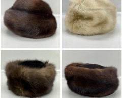 Vintage Real Fur Vintage Hats! FUR HAT BY MISS ALLEGRA Blonde Mink Hat. @ Real Chocolate Mink Hats and One Is Possibly Fox.
