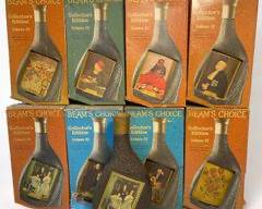 9 Vintage Jim Beam Beams Choice Collectors Edition Volume IV Artist Bourbon Decanters - 2 Van Gogh, 6 Edouard Manet, and 1 Paul Cezanne
