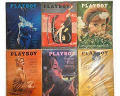 Vintage Playboy magazine collection. 6pc
