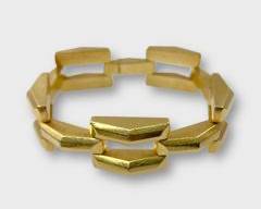 Fine 14K Yellow Gold Open Link Bracelet 7.25
