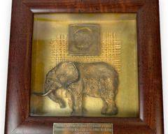 Near vintage wooden plaque presented by the chief of joint training of South Africa. May 2003
