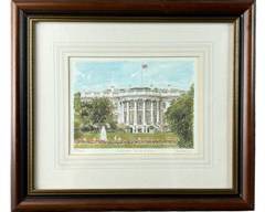 Glyn Martin The White House 319/2500 Pencil Signed and Numbered Framed
