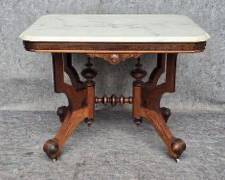 Beautiful Antique Marble Top Side Table
