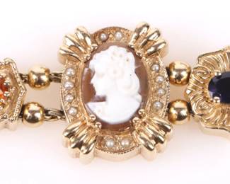 14K gold charm bracelet