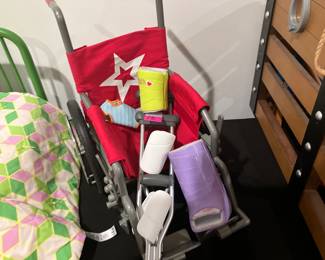 American girl, doll wheelchair and accessories