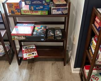 Games,and foldable shelves  (4) of these 