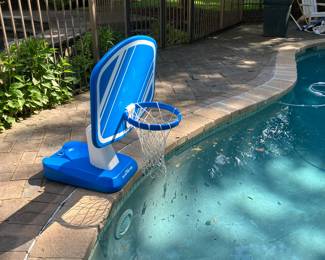 Basketball hoop for inground pool 