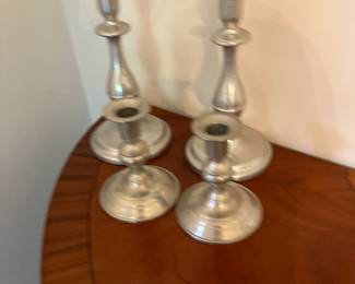 Pewter candlesticks 
