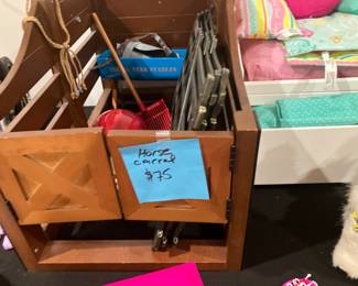 American girl horse stable with accessories