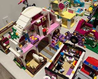 Large assortment of legos  and Lego people 