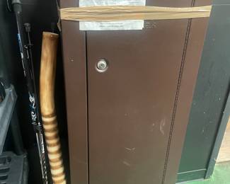 Gun safe and walking poles 