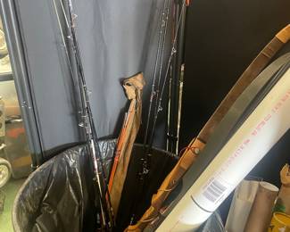 Fishing poles, bow hunting 