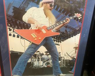Large signed poster ZZ Top
