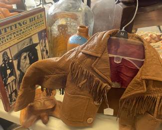 Baby leather fringe jacket