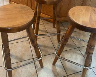 Three counter bar stools 