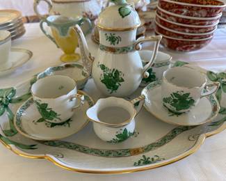 Hand painted Chinese Bouquet set Herend Hungary