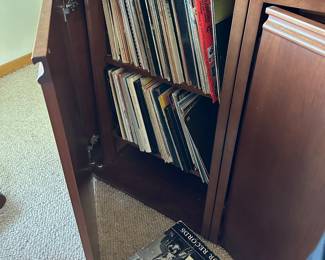 Large collections of vinyl records