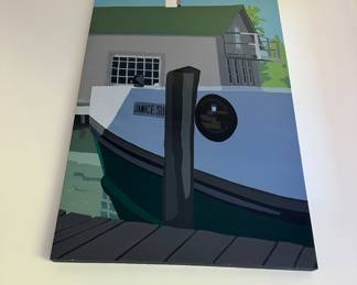 Large original painting by local artist Mark Carlson approximately 6' x 8'