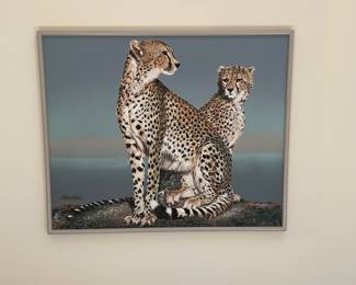 Large original painting of two cheetahs