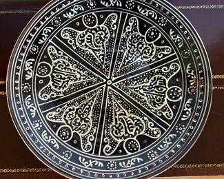 Signed pottery plate