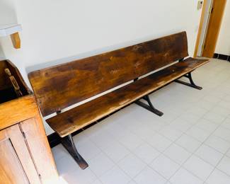 19th Century schoolhouse bench