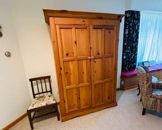 Large pine wardrobe