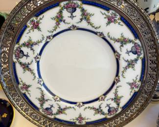 Sterling silver edged plate