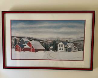 A country print by Leland artist William Chatfield 26.5" x 17"