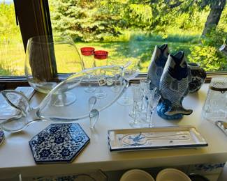 Blenko handmade glass fish vase